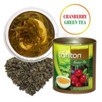Tarlton Light Cranberry Green tea, švelni spanguolių, Ceilono žalia, biri, didelių lapų arbata, 100g