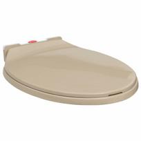 vidaXL Klozeto sėdynė su soft-close mechanizmu, smėlio spalvos, ovali
