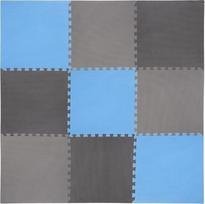 Apsauginis grindų kilimėlis One Fitness 60x60x1 cm, 9 vnt, mėlynas/pilkas