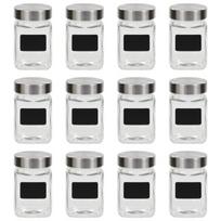 Stikliniai indai su lipdukais, 12 vnt., 300 ml,, Permatomi