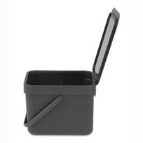 Brabantia maisto atliekų konteineris Sort&Go, 6 l, tamsiai pilkas