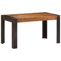 vidaXL Valgomojo stalas, 140x70x76cm, neapdorota mango mediena