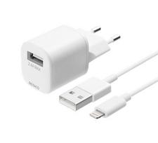 Deltaco USB-AC181, USB-A, 2.4 A su 1 m USB-A Lightning kabeliu