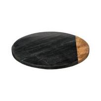 Besisukantis serviravimo padėklas Mango Marble Black 30cm