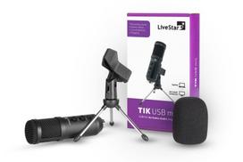 Kompiuterio priedas LiveStar TIK USB mikrofonas su stoveliu