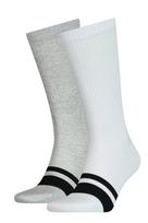 Sportinės kojinės vyrams Puma Seasonal Logo Sock, baltos / pilkos, 2 vnt.