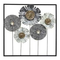 Metalinė sienos dekoracija Fleur 50x50 cm