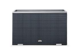 Lauko vazonas iš poliuretano su aliuminio metalo apdaila, 100 cm x 30 cm x 60 cm