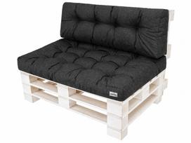 2-jų pagalvių paletei komplektas Hobbygarden Leo, juodas