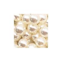 Apvalūs perlo imitacijos karoliukai 8 mm, 8 vnt., dramblio kaulo