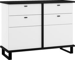 Komoda Meblocross Cross Cro-06 2D2S, juoda/balta