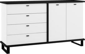 Komoda Meblocross Cross Cro-07 2D4S, juoda/balta