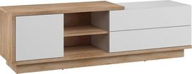 TV staliukas Meblocross Hybrid Hyb-21 1D2S, ąžuolo spalvos/baltas