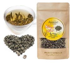 Jasmine Green tea „DRAGON PEARL” - Išskirtinis Kinų Jazminų žalioji arbata „Drakono perlas“, 100g