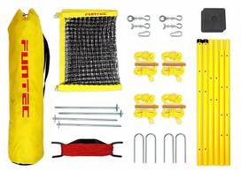 Mobilus paplūdimio teniso, tinklinio tinklas su stovais ir linijomis Fun Sports Set