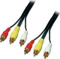 Kabelis Lindy RCA (Cinch) x3 - RCA (Cinch) x3 10 m