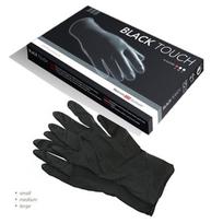 Lateksinės pirštinės Hercules Sagemann Black Touch, juodos, S dydis, 10 vnt