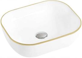 Praustuvas Mexen Mirabel, 50 cm, White/Gold edge