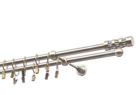 Dvigubas karnizas metalinis 16 mm + 16 mm ELIZA, 300 cm, antika