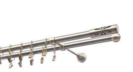 Dvigubas karnizas metalinis 19 mm + 19 mm OLIMP, 250 cm, antika