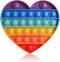 Silikoninis širdelės formos žaislas Pop it