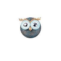 Metalinė sienų dekoracija Owl 3 Silver, 19x19 cm