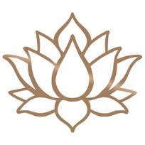 Metalinė sienų dekoracija Lotus Flower 1 Copper, 50x43 cm