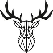 Metalinė sienos dekoracija Deer