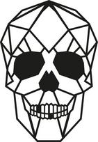 Metalinė sienų dekoracija Skull, 35x50 cm