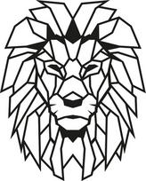 Metalinė sienų dekoracija Lion, 40x50 cm