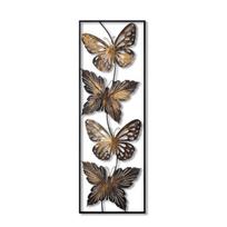 Metalinė sienų dekoracija Metal Art Butterfly, 100x35x5 cm
