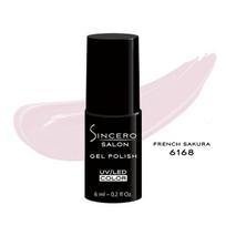 Gelinis nagų lakas "Sincero Salon", 6 ml, FRENCH SAKURA, 6168