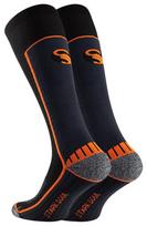 Unisex ilgos kompresinės sportinės kojinės Stark Soul 2139, juoda-oranžinė, 35-38