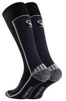 Unisex ilgos kompresinės sportinės kojinės Stark Soul 2139, juoda-pilka, 35-38