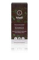 Augaliniai riešuto rudumo plaukų dažai NUT BROWN (Natural hazel), Khadi Naturprodukte, 100g