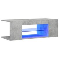 Tv spintelė su LED apšvietimu, 90x39x30 cm, pilka