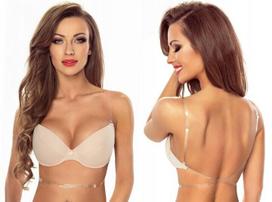 Vivisence moteriška push up liemenėlė atvira nugara silikoninės petnešėlės mikrofiber
