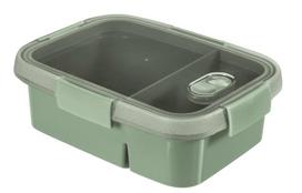 Produktų laikymo indas Dual Smart Eco To Go stačiakampis 0,6 + 0,3 l, šviesiai žalias