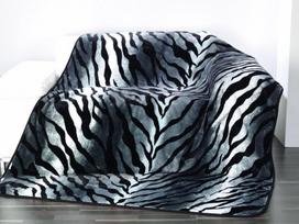 Tekstilinis pledas / antklodė Cashmere tigras, pilkas, 150 x 200 cm