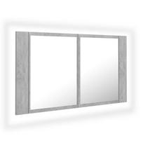 Vonios spintelė vidaXL LED 80, pilka, Pilka