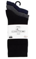Šukuotinės medvilnės kojinės vyrams Clark Crown premium 2138, 3 poros, įvairių spalvų, 39-42