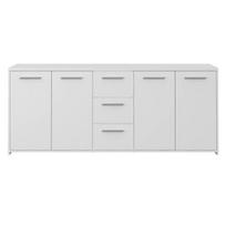 Žema indauja - Matinė balta - 4 durelės 3 stalčiai - P 179 x P 42 x A 74,5 cm
