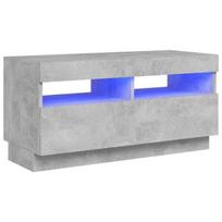 Televizoriaus spintelė su LED, 80x35x40 cm, pilka