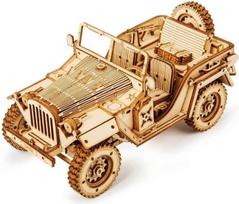 Medinis 3D galvosūkis Robotime Army Jeep