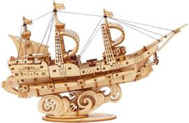 Medinis 3D galvosūkis Robotime Sailing Ship, 8 m.+