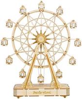 Medinis 3D galvosūkis - muzikinė dėžutė Robotime Ferris Wheel, 14m.+