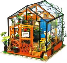 Medinė surenkama miniatiūra Robotime 3D Cathy's Flower House