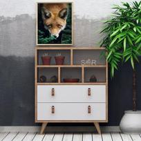 Komoda Kalune Design Beggu, ruda/balta