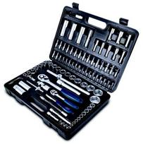 Galvučių rinkinys Scheppach TB94 lagamine – 94 dalys, 1/4" ir 1/2"