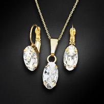 Papuošalų rinkinys moterims DiamondSky "Enigma" su Swarovski kristalais